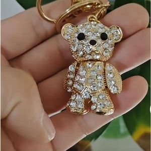 NWT Rhinestone Bear Keychain Bag Accessories Metal Cute Bear Bag Pendant